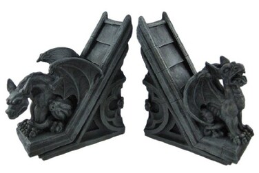 Pacific Giftware Gothic Gargoyle Sculptural Bookends Book Ends