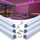 Muzata 6Pack 3.3FT/1M Silver Spotless LED Channel with Milky Diffuser U108