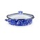 Golden Rabbit Enamelware Saute Pan, 5 quart, Cobalt Swirl