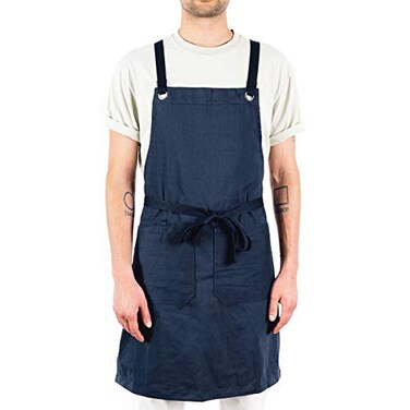 Caldo Crossback Kitchen Apron for Cooking ,Navy