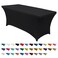 ABCCANOPY 6FT Spandex Table Cover, Stretch Fitted Tablecloth, Black