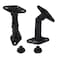 VideoSecu 4 Black Universal Satellite Speaker Mounts/Brackets for Walls and Ceilings 1VE ,Black, 4 Pack