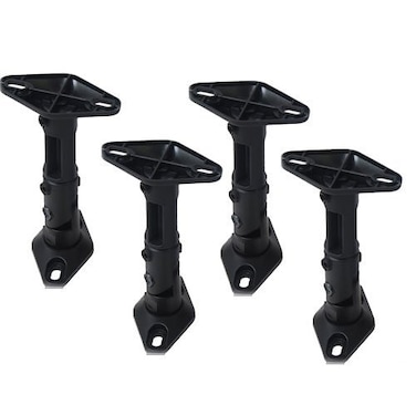 VideoSecu 4 Black Universal Satellite Speaker Mounts/Brackets for Walls and Ceilings 1VE ,Black, 4 Pack