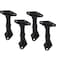 VideoSecu 4 Black Universal Satellite Speaker Mounts/Brackets for Walls and Ceilings 1VE ,Black, 4 Pack
