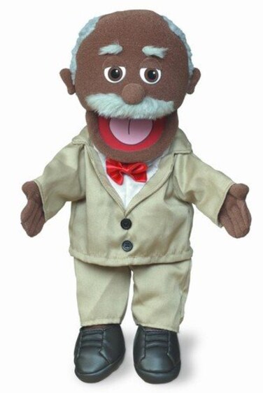 Silly Puppets 14" Pops, Black Grandfather, Hand Puppet