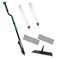 Unger Commercial Excella 18 " Floor Cleaning Kit - Floor Mop with Height Adjustable Pole and Liquid Dispensing, Includes 2 Microfiber Pads and 2 Refillable Bottles - EFKT1