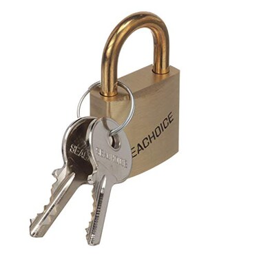 Seachoice Solid Brass Padlock, 1.5 in., Includes 2 Keys