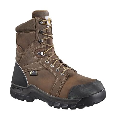 Carhartt Men's Rugged Flex Waterproof Met Guard 8" Composite Toe Work Boot, Brown - 9 M