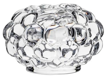 Orrefors Raspberry Crystal Votive, 2.1" X 3.6