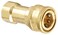 Dixon Valve 2HF2-B Brass ISO-B Interchange Hydraulic Fitting, Coupler, 1/4" Coupling x 1/4" - 18 NPTF Female Thread