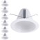 TORCHSTAR 6-Pack 6" Recessed Can Light Trim Self-Flanged, White