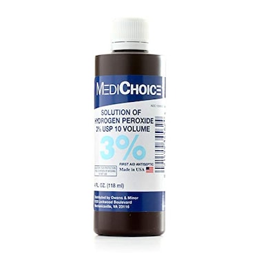 MediChoice First Aid Antiseptic Solution, w/ 3% Hydrogen Peroxide, 4 Ounce, 1314HP0304 ,Case of 24