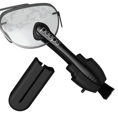 Peeps Lens Cleaner, Glasses Cleaning Tool, Black Soft Touch, 1 Count