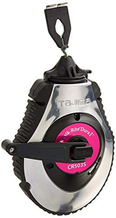 Tajima Chalk Line, Chalk-Rite Dura Chalk Box, 100 ft Snap Line
