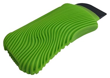 Fusionbrands WaveSponge Silicone Scraper, SqueegeeScrub Sponge, Green