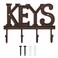 Comfify Copper-Black Cast Iron Key Holder for Wall“ Keys Sign with 4 Hooks