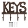 Comfify Copper-Black Cast Iron Key Holder for Wall“ Keys Sign with 4 Hooks