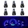 WLJH 6pcs Blue Canbus Error Free T5 37 2721 3030 Chips Instrument Panel Led Light Gauge Cluster Dash Indicator Bulbs with Twist Socket
