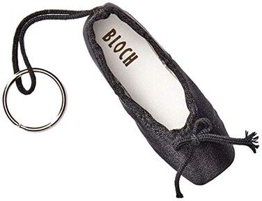 Bloch Dance Mini Pointe Shoe Keyring Accessory, black, one