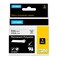 DYMO Rhino Industrial Permanent Polyester Labels, 1/4", Black Print on White Tape