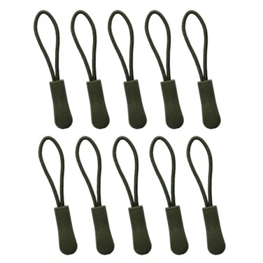 YZSFIRM Luggage Zipper Pull Replacement for Backpack: 10 Pcs Army Green Zipper Tab