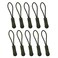 YZSFIRM Luggage Zipper Pull Replacement for Backpack: 10 Pcs Army Green Zipper Tab