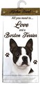 ES Pets 700-76 Boston Terrier Kitchen Towels, Off-white