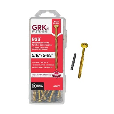 GRK Fasteners RSS&bdquo;5/16 x 5-1/8" Rugged Structural Framing Screws, 50 PCS