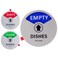 Kichwit Clean Dirty Dishwasher Magnet with The 3rd OptionEmpty, Non-Scratch Strong Magnet BackingResidue Free Adhesive, 3.5 Diameter, Silver