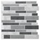 LONGKING PeelStick Backsplash Tile for Kitchen, Gray Stick on Tile ,10 Sheets
