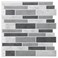 LONGKING PeelStick Backsplash Tile for Kitchen, Gray Stick on Tile ,10 Sheets