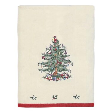Spode - Christmas Bath Towel, SoftAbsorbent, Cotton Bath Towels