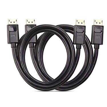 Cable Matters 2-Pack 4K DisplayPort to DisplayPort Cable, Black, 6ft