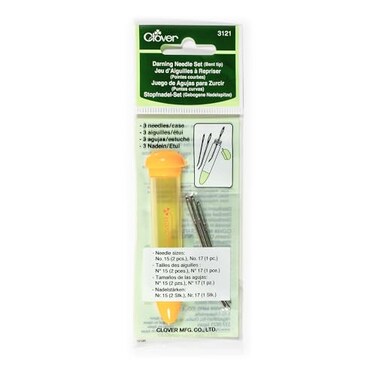 Clover 3121 Tapestry Needle Set Chibi, Bent Tip , Beige