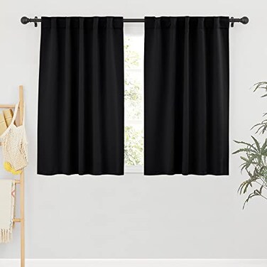 RYB HOME Short Blackout Curtains for Small Kitchen Cafe Bathroom Window
