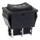 RuiLing 5pcs KCD4 Square Rocker Switch 6Pin ON-Off-ON 3-Position Black Button DPDT Double Reset Switch