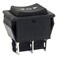 RuiLing 5pcs KCD4 Square Rocker Switch 6Pin ON-Off-ON 3-Position Black Button DPDT Double Reset Switch