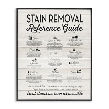 Stupell Industries Stain Removal Reference Guide'Framed Giclee Art