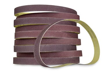 WEN 6515SP120 120-Grit 1 x 30" Sanding Belt Sandpaper ,10 Pack