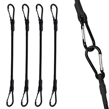 SDTC Tech 36 Inch Bungee Cord with Carabiner Hook 4 Pack