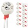 DiCUNO G4, GU5.3 Bi-Pin Ceramic Base Socket, with Wire Connector, 12-Pack