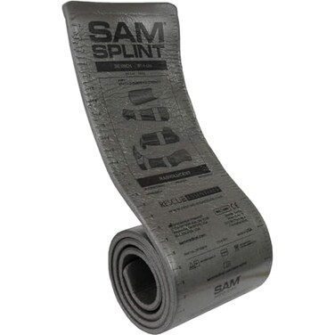 SAM Medical SAM Splint Rolled 36" x 4.25", Charcoal Gray, 1 Count