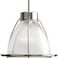 Progress Lighting Prismatic Glass Mini-Pendant Light, Brushed Nickel