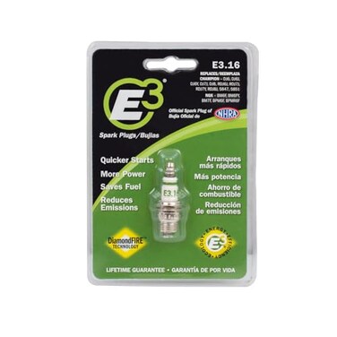 E3 Spark Plugs E3.16 Lawn and Garden Spark Plug with DiamondFIRE Technology, Enhanced Power, Fuel Efficiency, and Emission Control ,Pack of 1