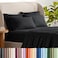 Bare Home Sheet Set 1800 Ultra-Soft with 4 Pillowcases ,Queen, Black