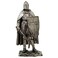 Pacific Giftware Crusader Knight Statue Silver Finishing Cold Cast Resin Statue 7" ,8711