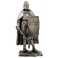 Pacific Giftware Crusader Knight Statue Silver Finishing Cold Cast Resin Statue 7" ,8711