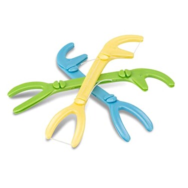 Practicon Floss-Hands, Reusable Dental Floss Holder, Two Angles at Once, Individually Packaged, Bulk Pack of 50