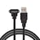 cablecc 1.2m 90 Degree Up Angled Micro USB Screw Mount to 3.0 Data Cable for Industrial Camera