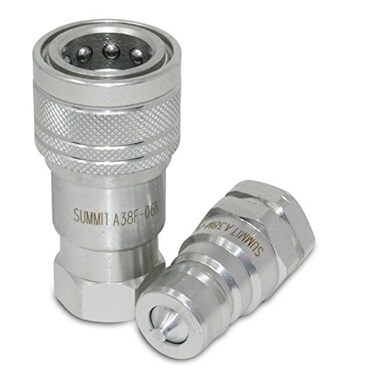 Summit Hydraulics 3/8&sup3; NPT ISO 7241-A Quick Disconnect Hydraulic Coupler Set